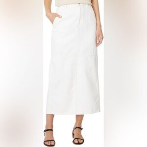 NWT Madewell Carpenter Denim Skirt White size 30 Anthropologie